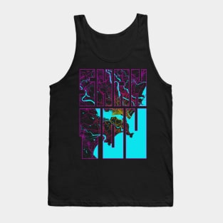 Shantou, Guangdong, China City Map Typography - Neon Tank Top